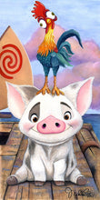Load image into Gallery viewer, "Pua and Hei Hei" by Michelle St.Laurent