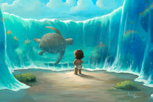 Load image into Gallery viewer, "Moana's New Friend" by Rob Kaz | Premiere Treasure on Canvas