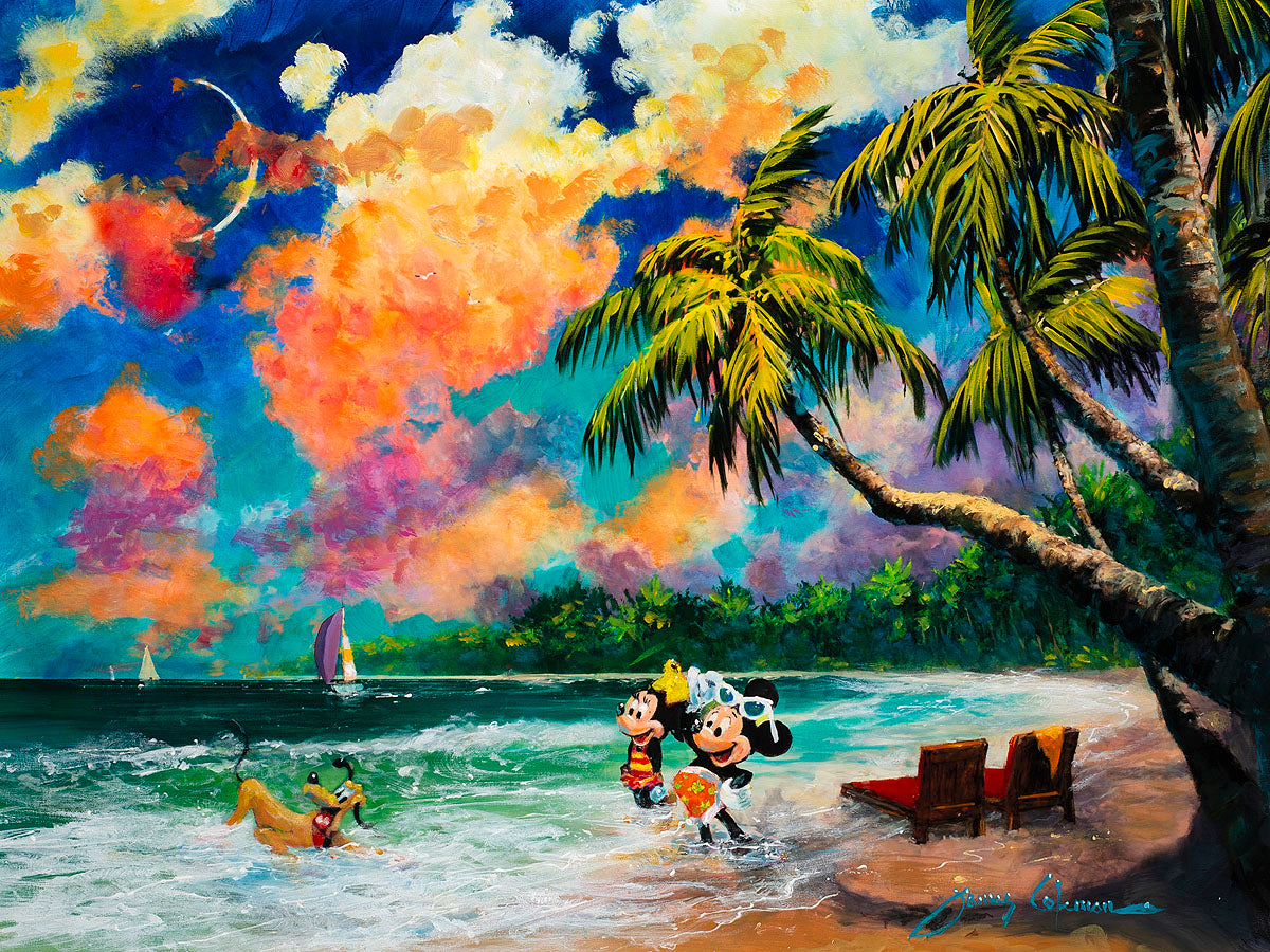 Together In Paradise By James Colemandisney Artworktreasures On Canvas Disney Fine Art