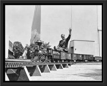 Load image into Gallery viewer, &quot;Walt on Miniature Train&quot; from Disney Photo Archives