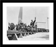 Load image into Gallery viewer, "Walt on Miniature Train" from Disney Photo Archives