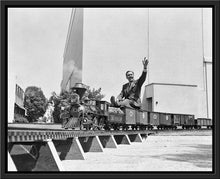 Load image into Gallery viewer, "Walt on Miniature Train" from Disney Photo Archives