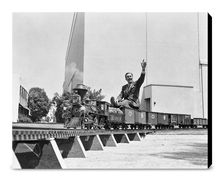 Load image into Gallery viewer, "Walt on Miniature Train" from Disney Photo Archives