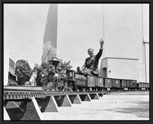 Load image into Gallery viewer, "Walt on Miniature Train" from Disney Photo Archives