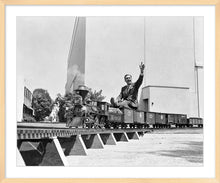 Load image into Gallery viewer, "Walt on Miniature Train" from Disney Photo Archives