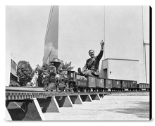 Load image into Gallery viewer, "Walt on Miniature Train" from Disney Photo Archives