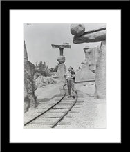 Load image into Gallery viewer, &quot;Walt Walking on the Tracks of Rainbow Caverns Mine Train&quot; from Disney Photo Archives