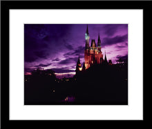 Load image into Gallery viewer, "Walt Disney World, Cinderella Castle Purple Sky" from Disney Photo Archives