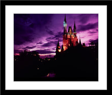 Load image into Gallery viewer, "Walt Disney World, Cinderella Castle Purple Sky" from Disney Photo Archives