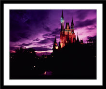 Load image into Gallery viewer, "Walt Disney World, Cinderella Castle Purple Sky" from Disney Photo Archives