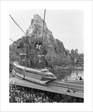 Load image into Gallery viewer, "Disneyland Matterhorn, Skyway, Monorail & Submarines" from Disney Photo Archives