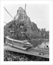 Load image into Gallery viewer, "Disneyland Matterhorn, Skyway, Monorail & Submarines" from Disney Photo Archives
