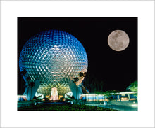 Load image into Gallery viewer, "Spaceship Earth and the Moon" from Disney Photo Archives