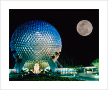 Load image into Gallery viewer, "Spaceship Earth and the Moon" from Disney Photo Archives