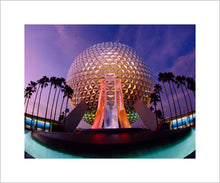 Load image into Gallery viewer, "Spaceship Earth at Dusk" from Disney Photo Archives