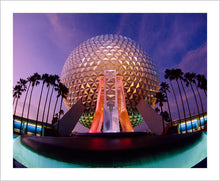 Load image into Gallery viewer, "Spaceship Earth at Dusk" from Disney Photo Archives