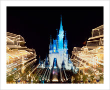 Load image into Gallery viewer, "Walt Disney World, Cinderella Castle and Main Street Lights" from Disney Photo Archives