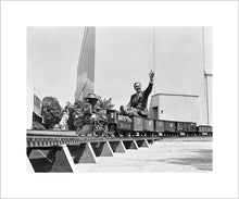 Load image into Gallery viewer, "Walt on Miniature Train" from Disney Photo Archives