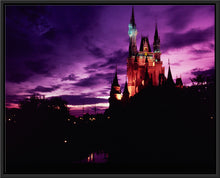 Load image into Gallery viewer, "Walt Disney World, Cinderella Castle Purple Sky" from Disney Photo Archives