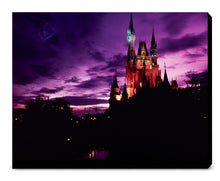 Load image into Gallery viewer, "Walt Disney World, Cinderella Castle Purple Sky" from Disney Photo Archives