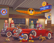 Load image into Gallery viewer, "Mickey's Classic Car Club" by Manuel Hernandez | Signed and Numbered Edition