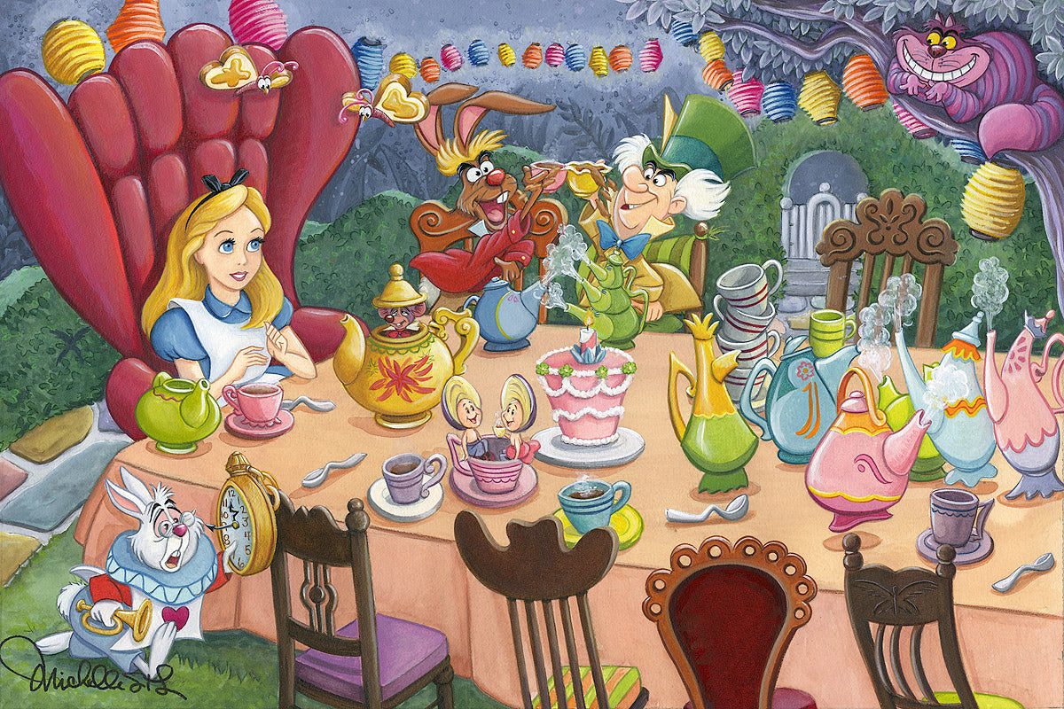 Tea Time in Wonderland by Michelle St.Laurent, Disney Artwork