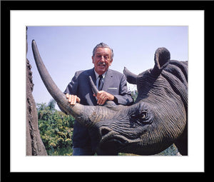 "Walt & Jungle Cruise Rhinoceros" from Disney Photo Archives