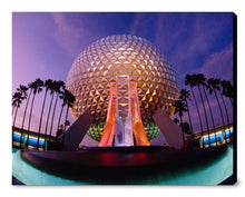 Load image into Gallery viewer, "Spaceship Earth at Dusk" from Disney Photo Archives
