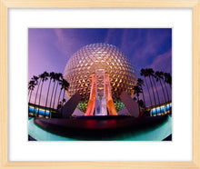Load image into Gallery viewer, "Spaceship Earth at Dusk" from Disney Photo Archives