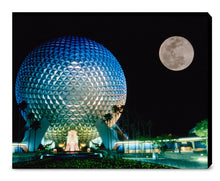 Load image into Gallery viewer, "Spaceship Earth and the Moon" from Disney Photo Archives