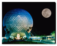Load image into Gallery viewer, "Spaceship Earth and the Moon" from Disney Photo Archives