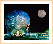 Load image into Gallery viewer, "Spaceship Earth and the Moon" from Disney Photo Archives