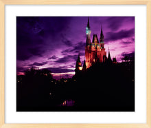 Load image into Gallery viewer, "Walt Disney World, Cinderella Castle Purple Sky" from Disney Photo Archives