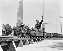 Load image into Gallery viewer, "Walt on Miniature Train" from Disney Photo Archives