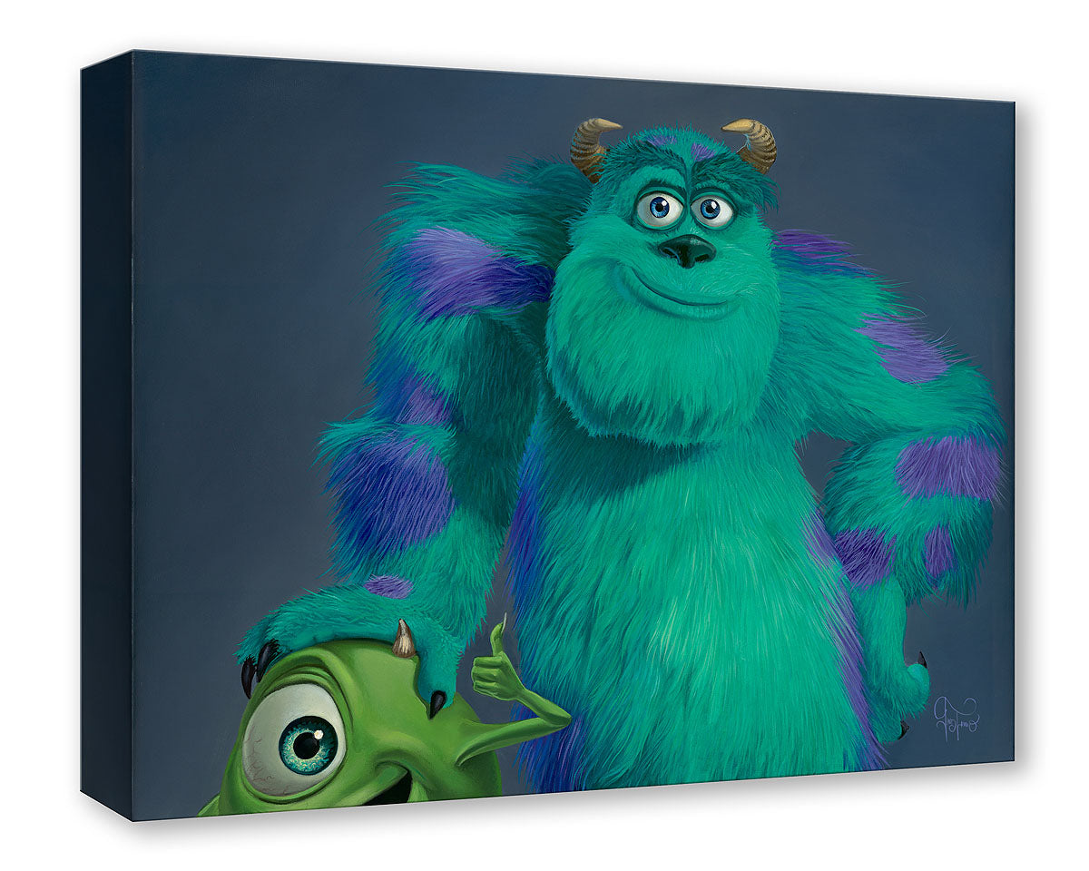 sully painting monsters inc Monsters, Inc. Mike and Sulley Gallery Wrapped Canvas by Jared Franco Limited Edition- Official Disney Store