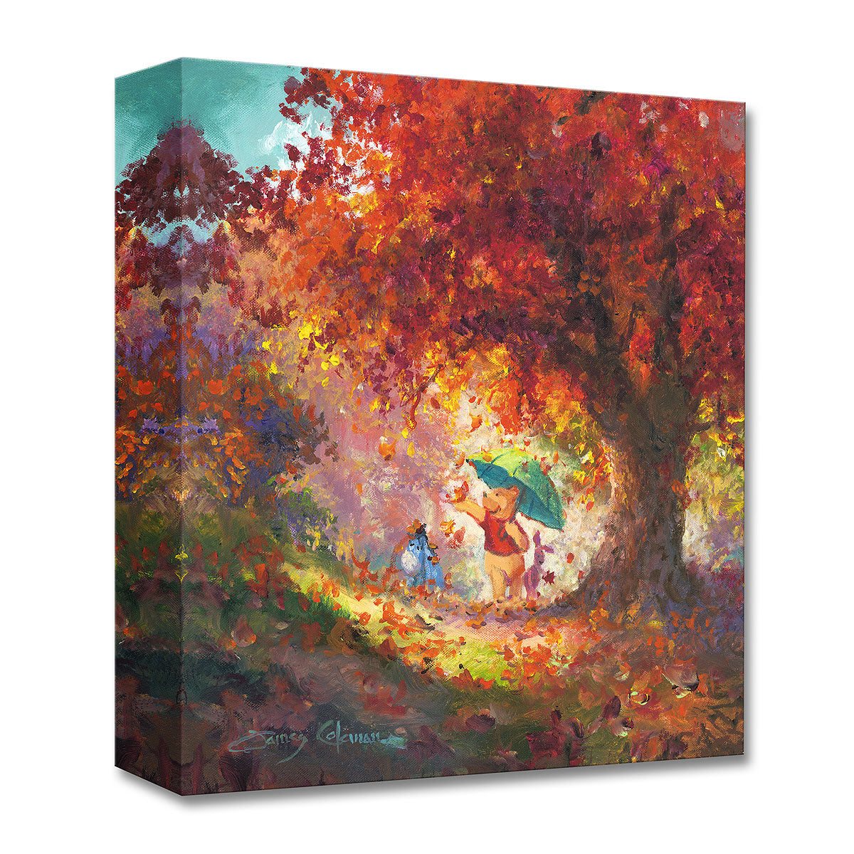 額入り水彩画壁掛け Autumn Flowers ジェニーデヴェラー 1274 Autumn Leaves Gently Falling