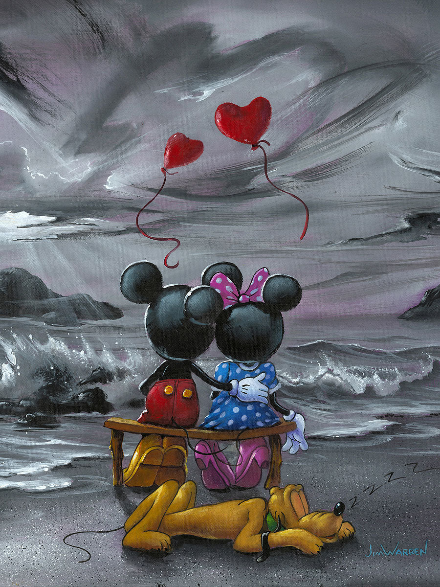 Tableau Disney - Mickey et Minnie - Amour - 33 cm x 70 cm