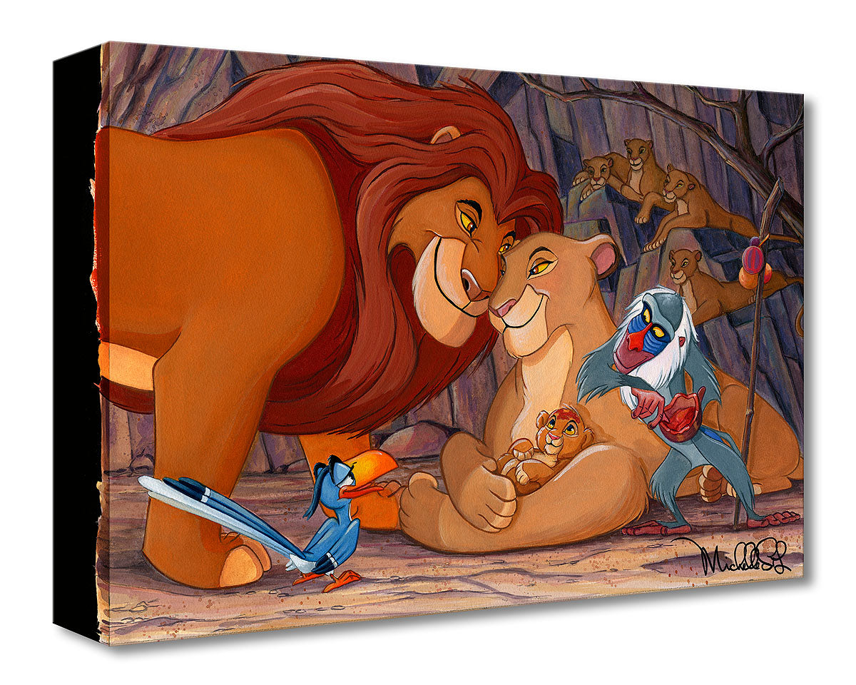 ライオンキング　Stamp Art Gallery アート額 Disney The Lion King Remember Who You Are – Thomas Kinkade