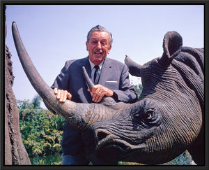 "Walt & Jungle Cruise Rhinoceros" from Disney Photo Archives