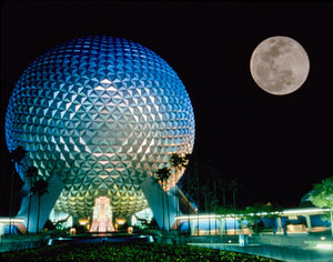 "Spaceship Earth and the Moon" from Disney Photo Archives