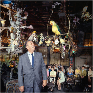 "Walt Disney in Walt Disney's Enchanted Tiki Room" from Disney Photo Archives